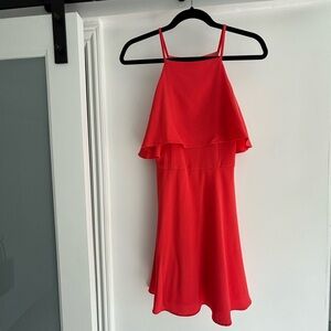 Aqua Chic Red Mini Dress